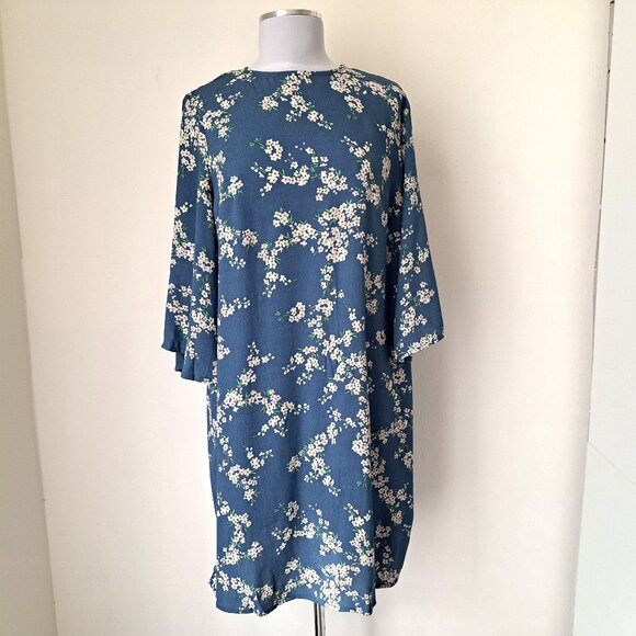 GP & J BAKER x H&M Women Floral Dress 3/4 Sleeve Size 8 Multicolor Preowned - Picture 1 of 11
